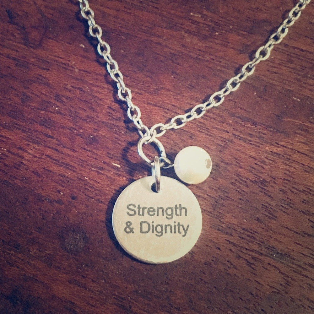 💜🎀Strength Dignity Stainless Steel Necklace🎀💜
